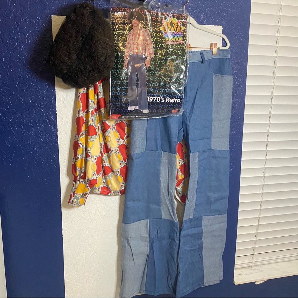 🎃 70’s Retro Mens Costume with wig